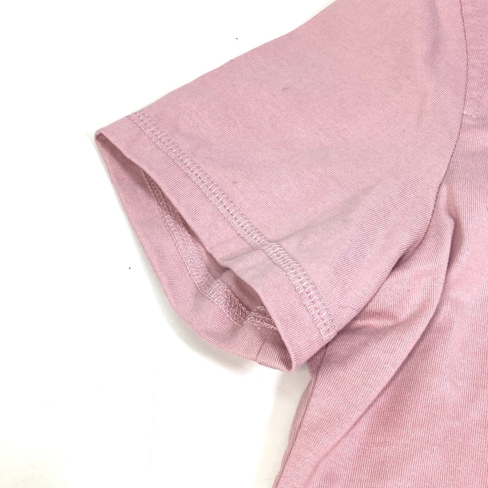 HERMES Short sleeve T-shirt cotton pink 22Stainless Steel cartouche Women 36  d