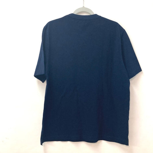 HERMES Short sleeve T-shirt cotton Navy Tops Apparel H embroidery mens XXL  d
