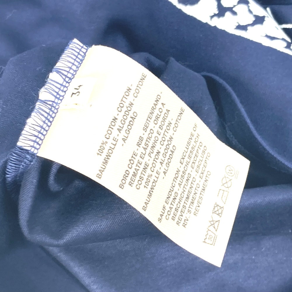 HERMES Short sleeve T-shirt cotton Navy leopard leopard leopard Jungle Love logo Women 34  d