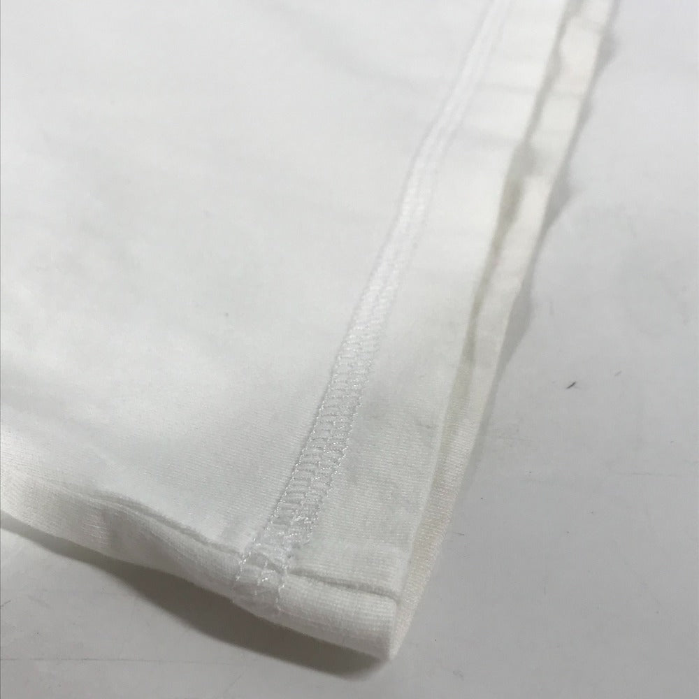 HERMES Short sleeve T-shirt cotton white logo Microcartouche Women 38  d