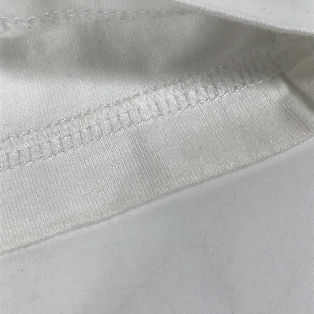 HERMES Short sleeve T-shirt cotton white logo Microcartouche Women 38  d