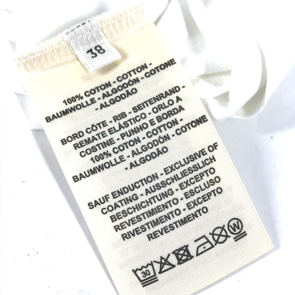 HERMES Short sleeve T-shirt cotton white logo Microcartouche Women 38  d
