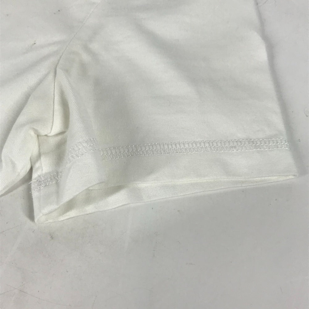 HERMES Short sleeve T-shirt cotton white logo Microcartouche Women 38  d