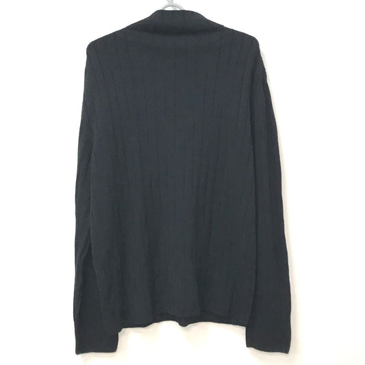 HERMES sweater Wool, Silk, Cashmere black Turtleneck Long Sleeve Apparel stripe mens L  d