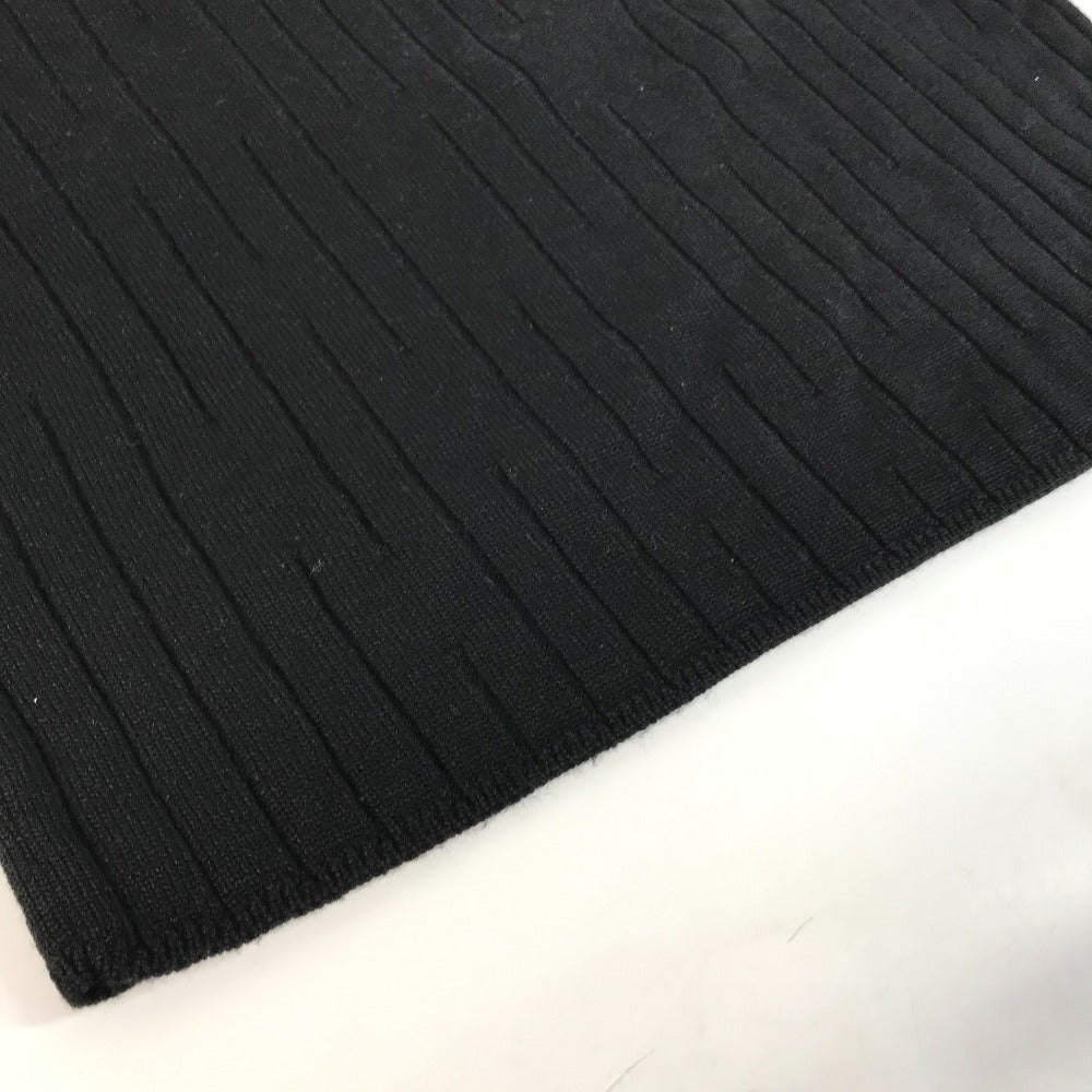 HERMES sweater Wool, Silk, Cashmere black Turtleneck Long Sleeve Apparel stripe mens L  d