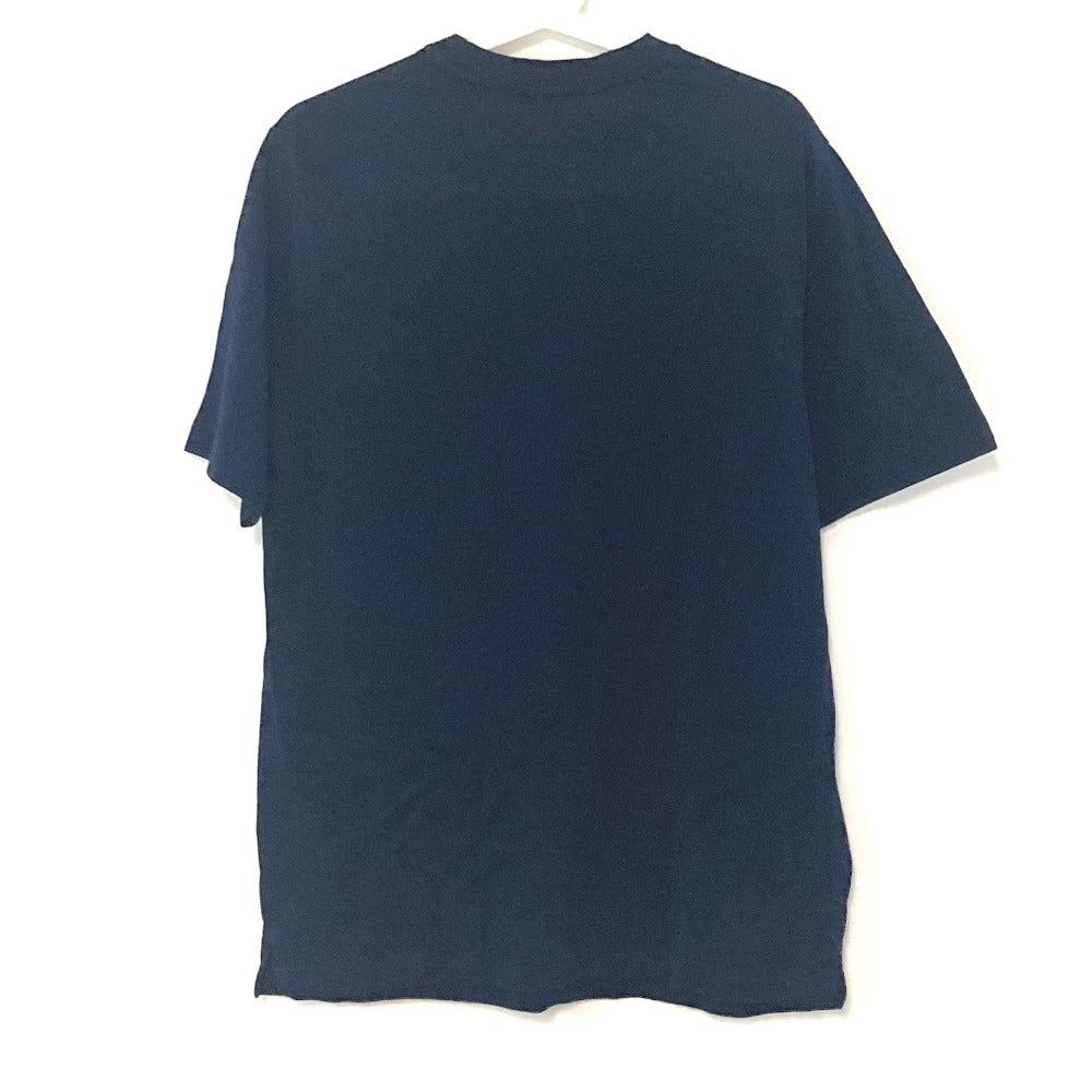 HERMES Short sleeve T-shirt cotton Navy pocket logo mens M  d