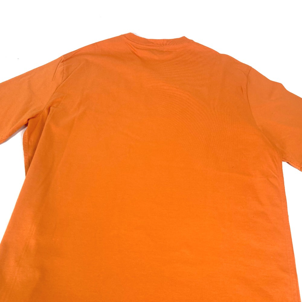 HERMES Short sleeve T-shirt cotton Orange logo mens M  d