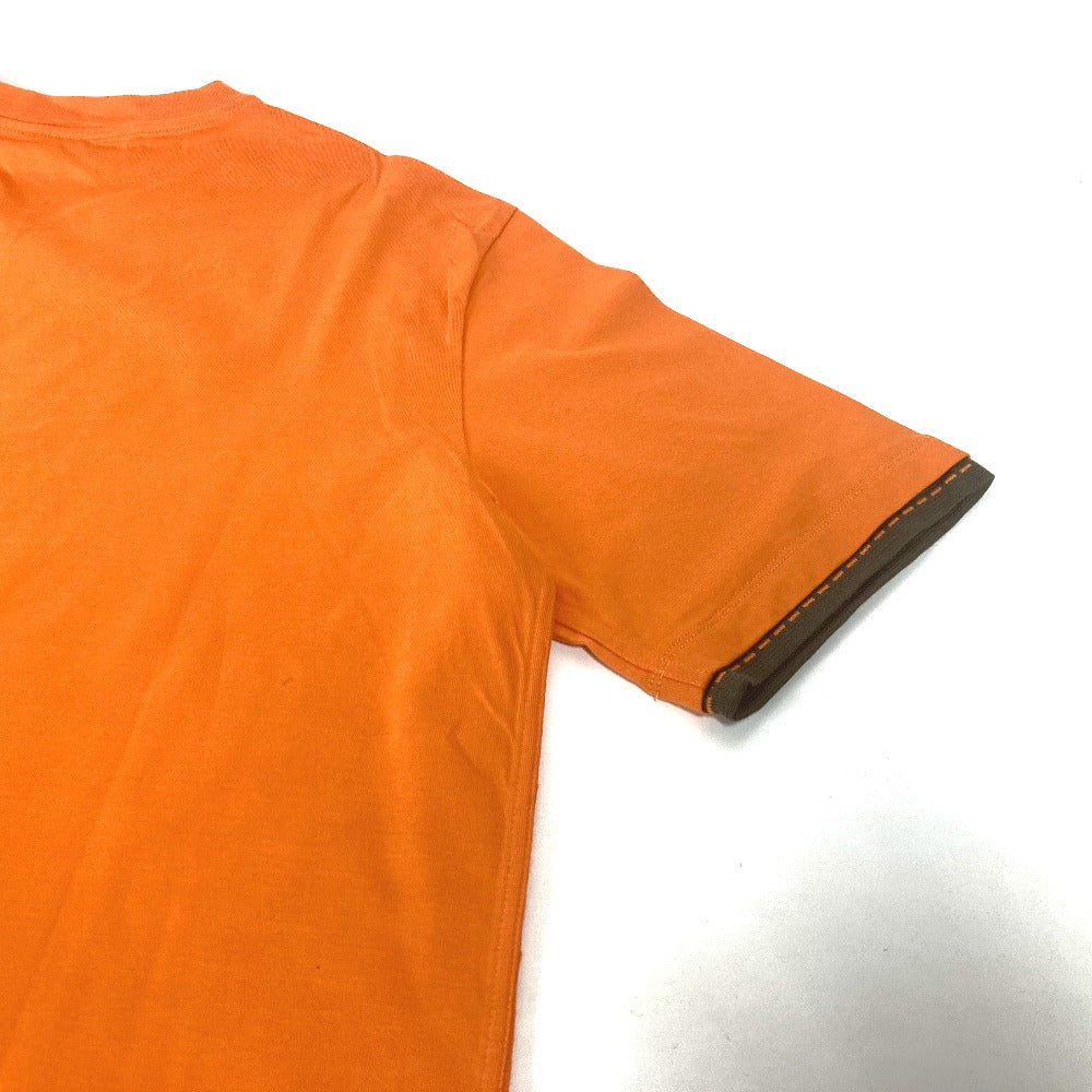 HERMES Short sleeve T-shirt cotton Orange logo mens M  d