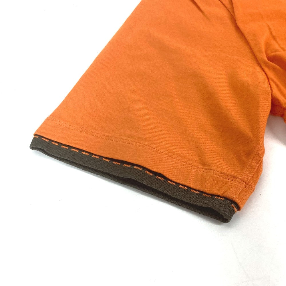 HERMES Short sleeve T-shirt cotton Orange logo mens M  d