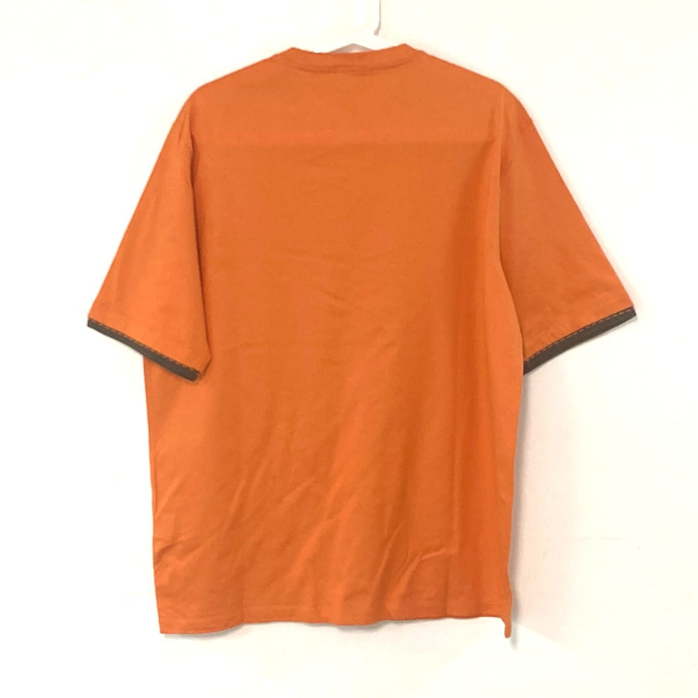 HERMES Short sleeve T-shirt cotton Orange logo mens M  d
