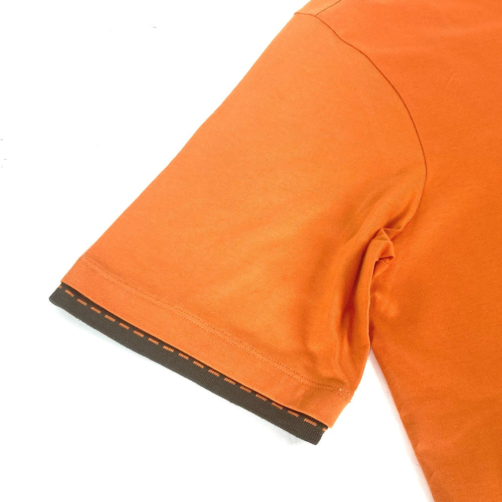 HERMES Short sleeve T-shirt cotton Orange logo mens M  d
