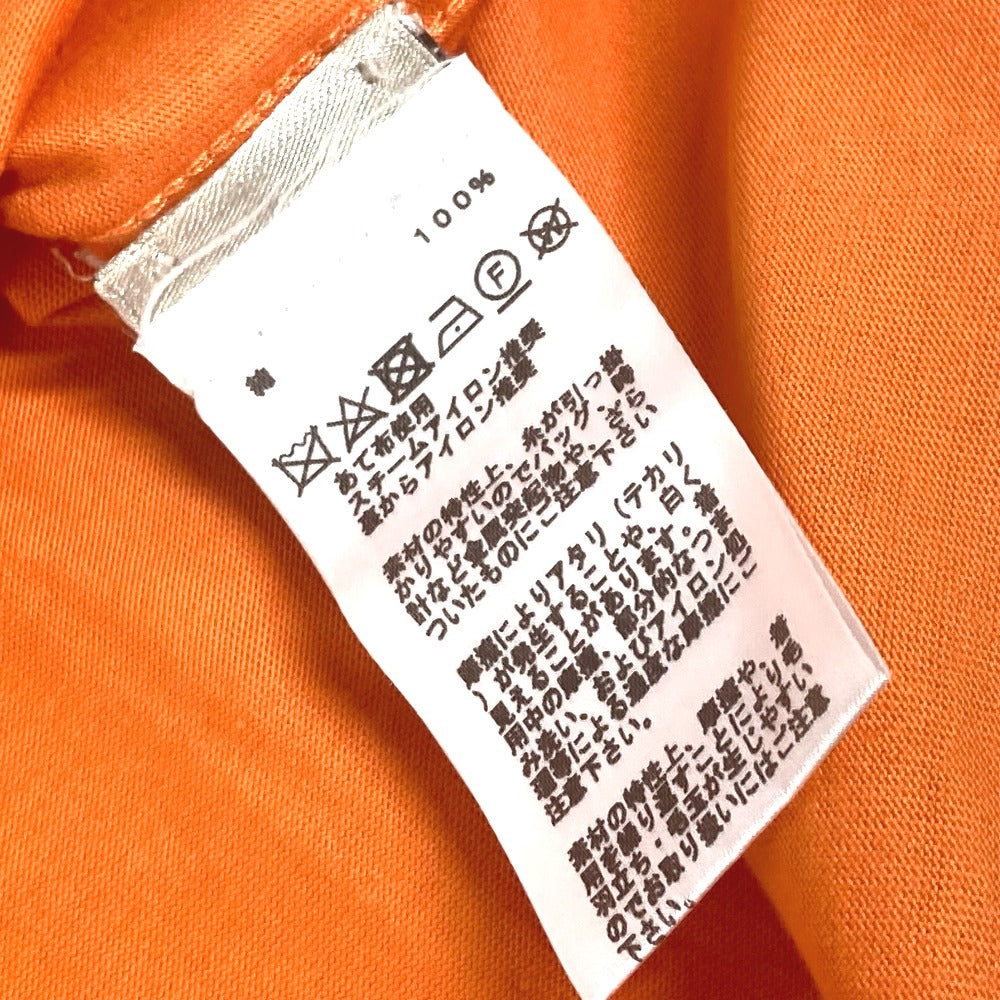 HERMES Short sleeve T-shirt cotton Orange logo mens M  d