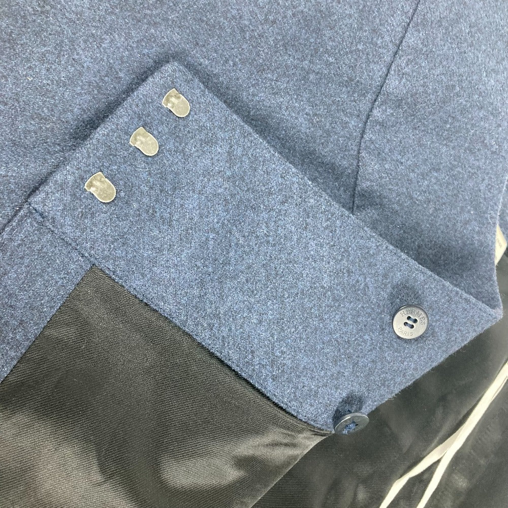 HERMES skirt wool Navy Plain Women 34  d
