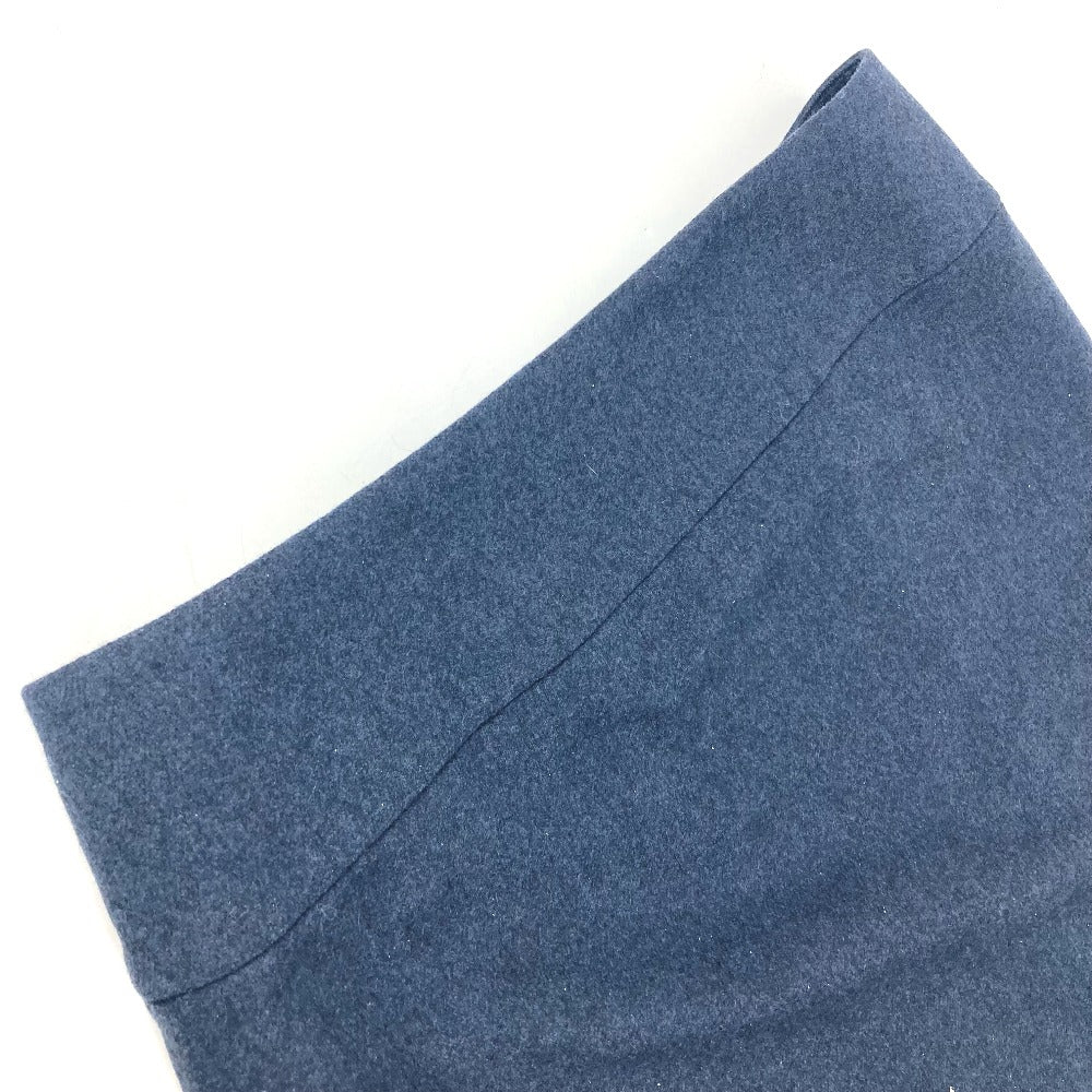 HERMES skirt wool Navy Plain Women 34  d