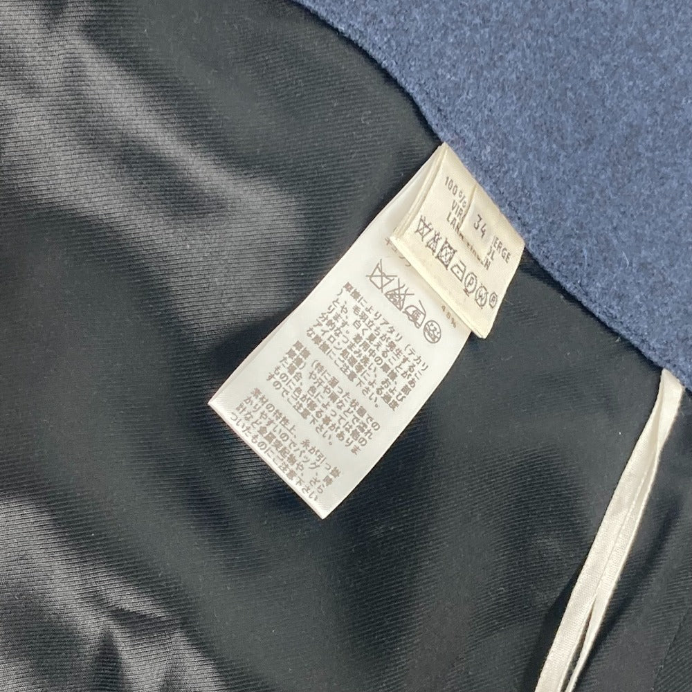 HERMES skirt wool Navy Plain Women 34  d