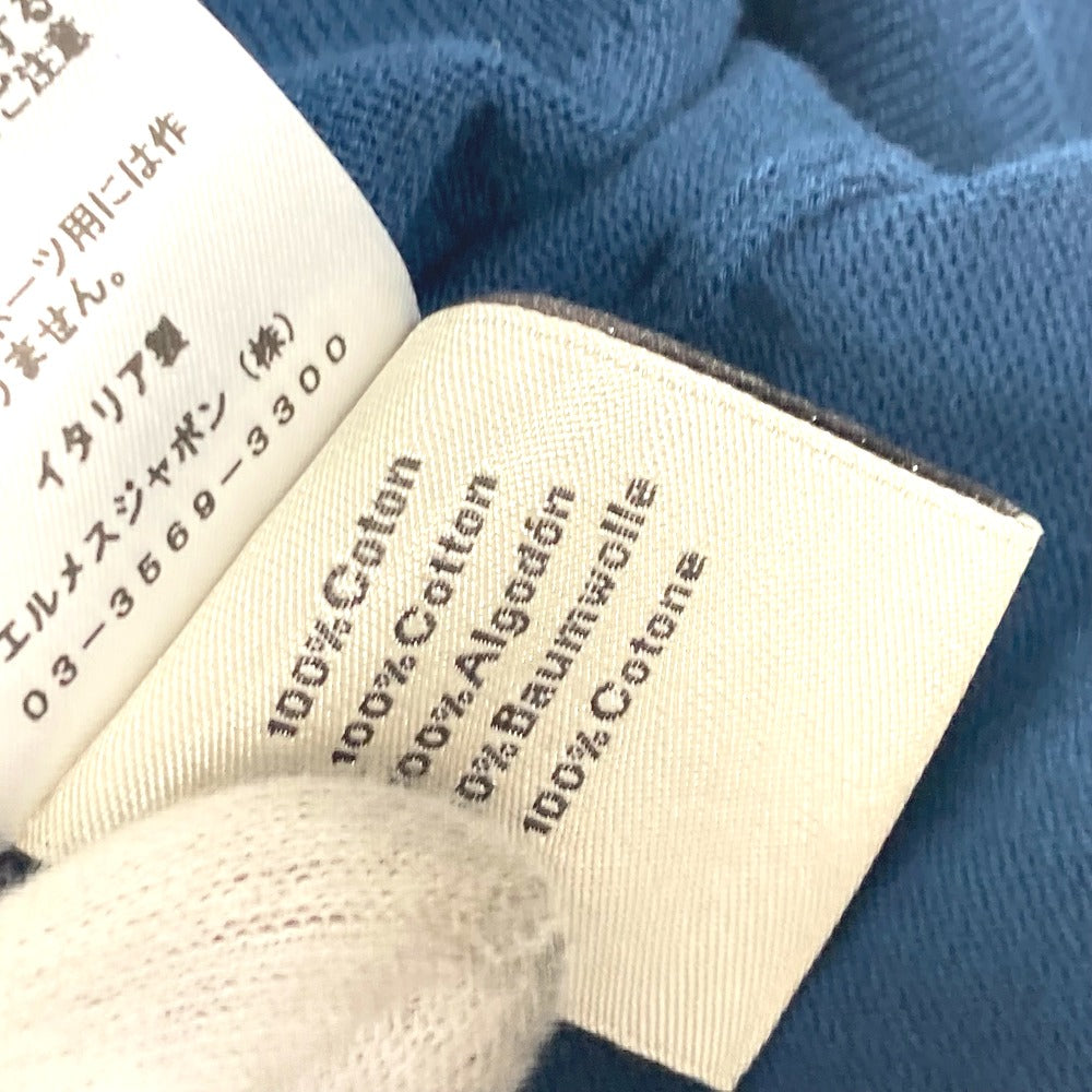 HERMES Short sleeve T-shirt cotton blue By color logo mens S  d