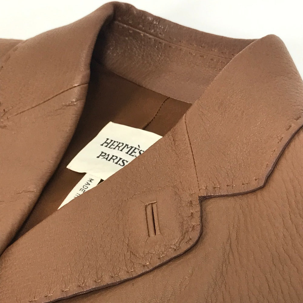 HERMES Blouson leather Brown Limited to 5 bottles worldwide apparel Women 38  d