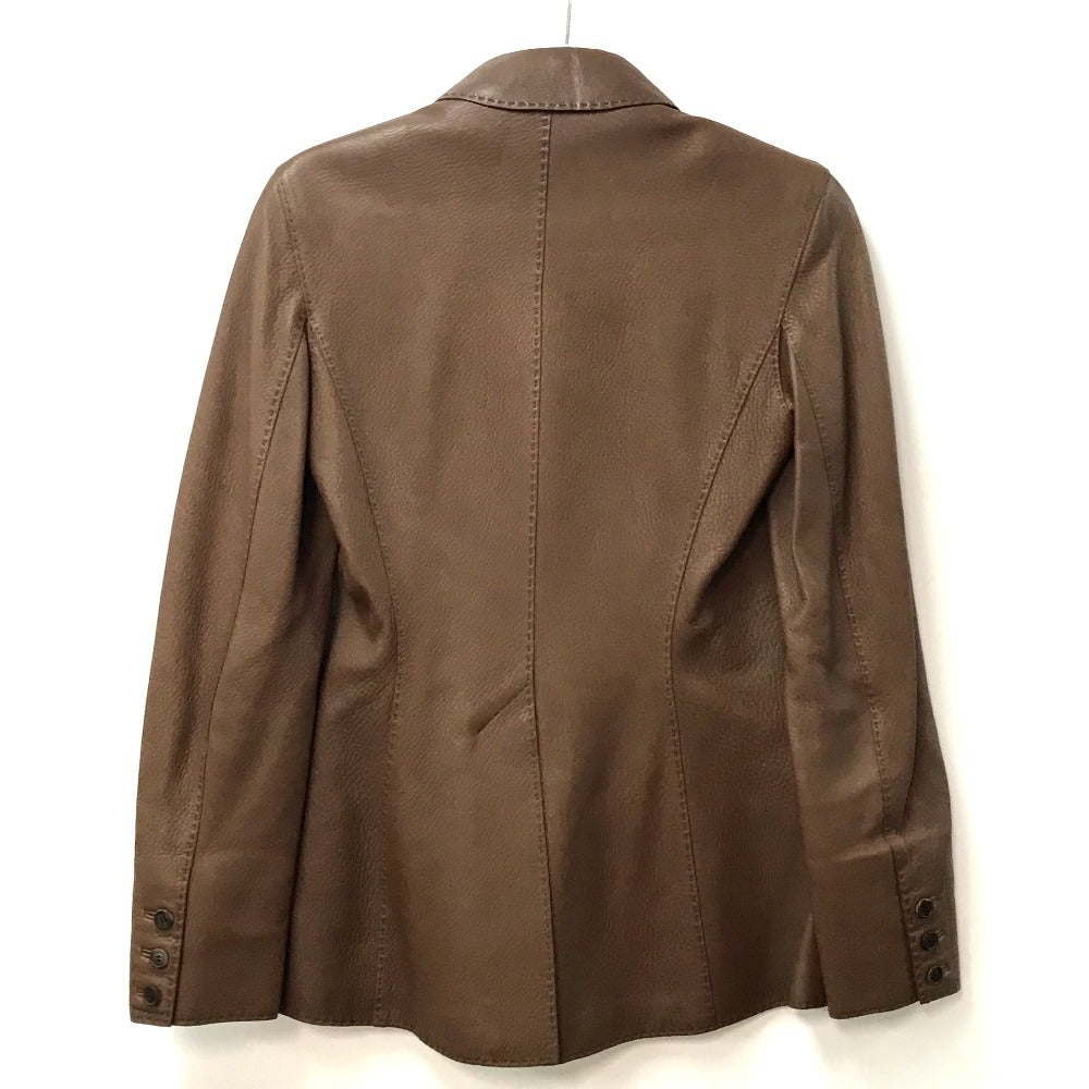 HERMES Blouson leather Brown Limited to 5 bottles worldwide apparel Women 38  d
