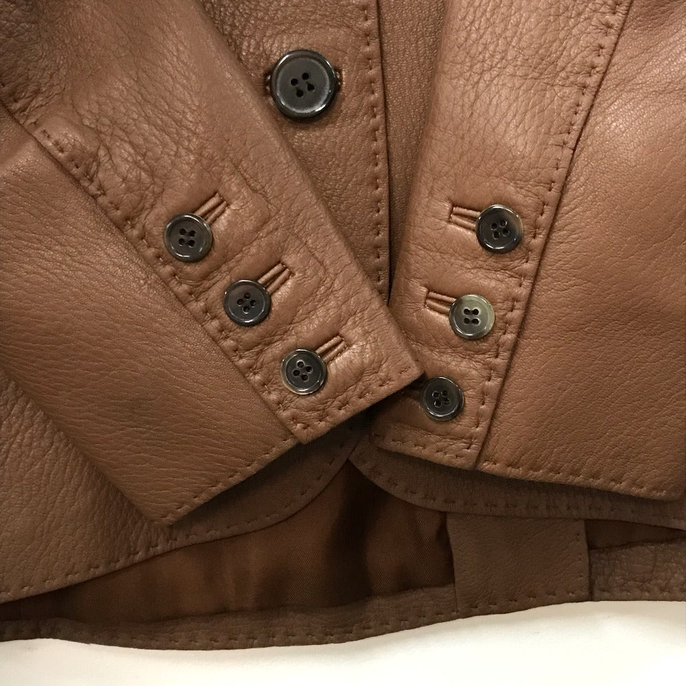 HERMES Blouson leather Brown Limited to 5 bottles worldwide apparel Women 38  d