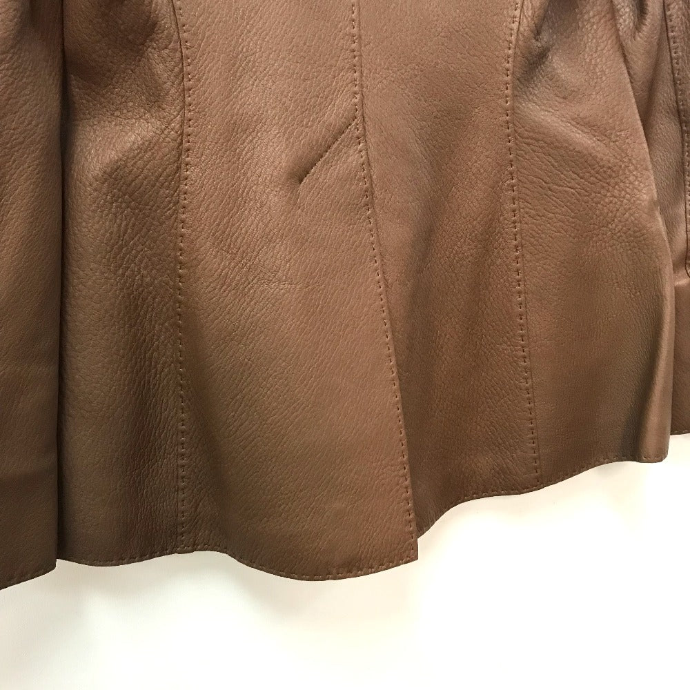 HERMES Blouson leather Brown Limited to 5 bottles worldwide apparel Women 38  d