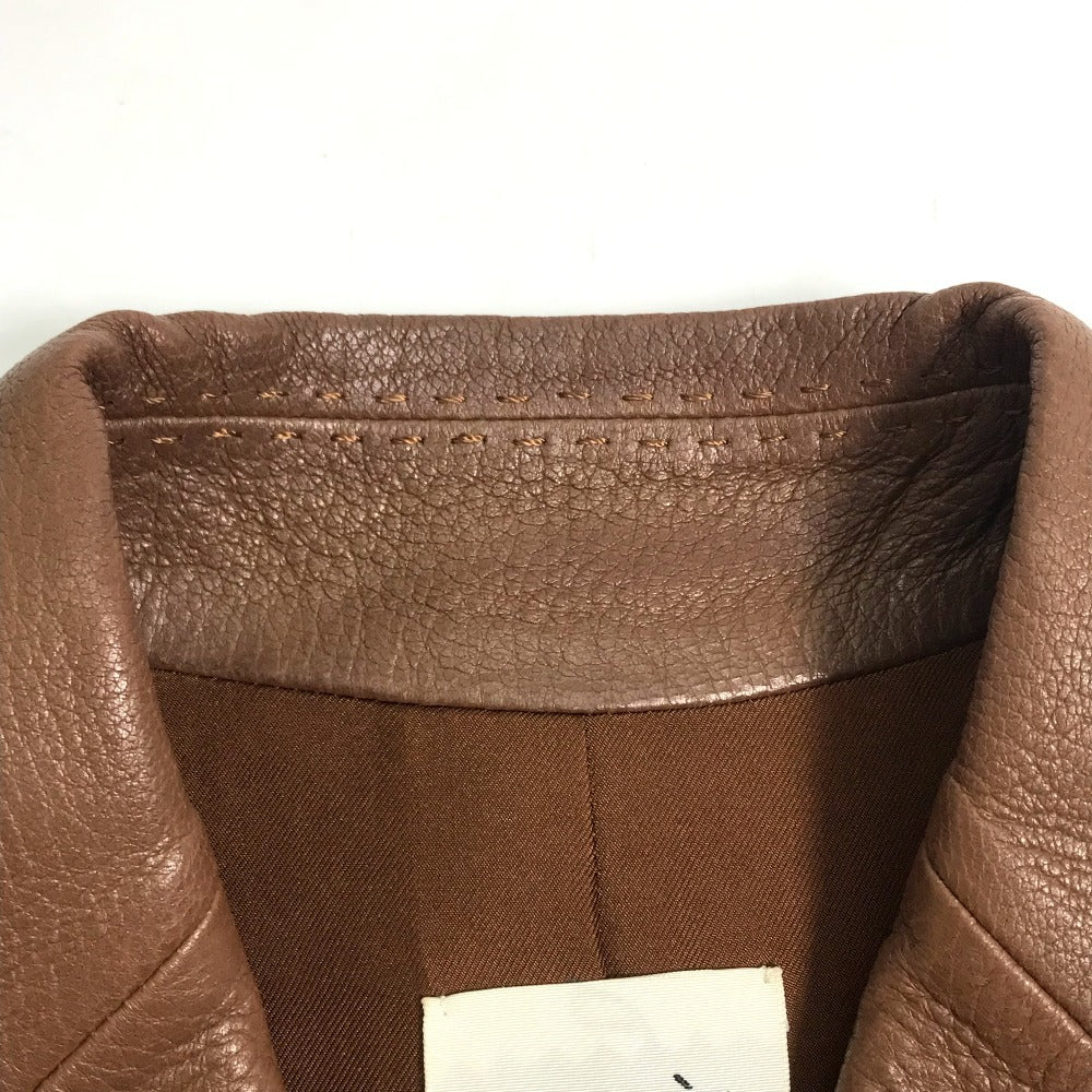 HERMES Blouson leather Brown Limited to 5 bottles worldwide apparel Women 38  d