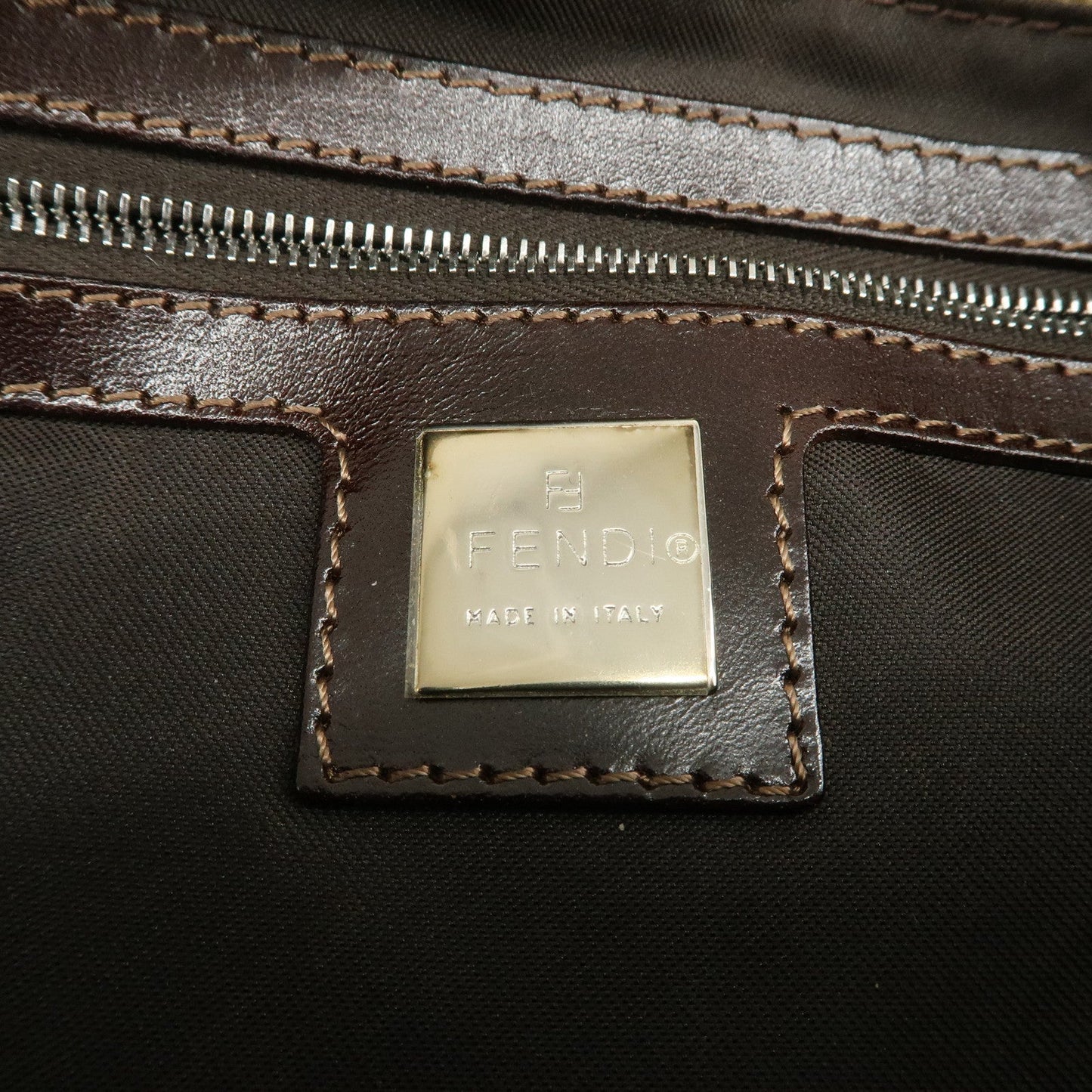 FENDI Mamma Baguette Corduroy Shoulder Bag Khaki 26325  d