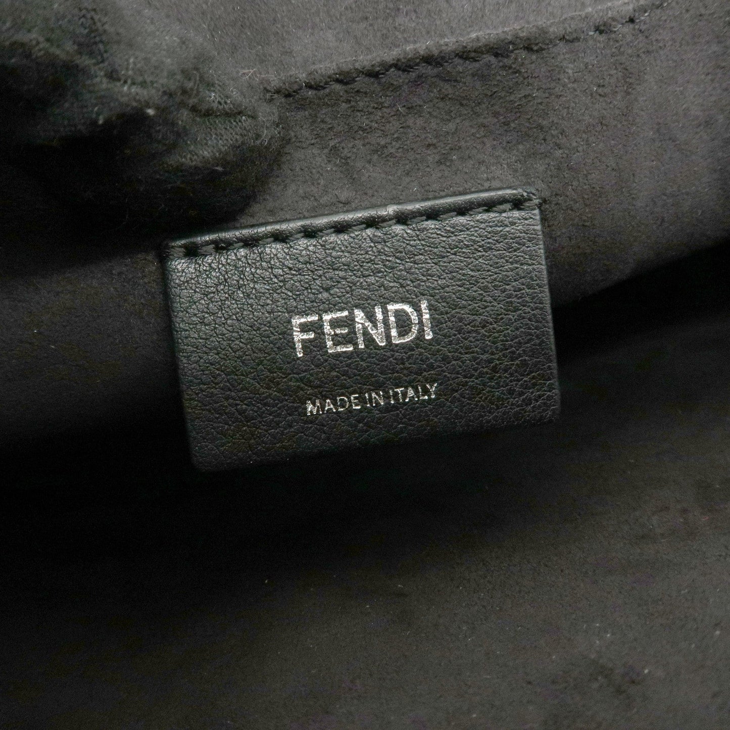 FENDI Zucca Canai Leather 2Way Bag Shoulder Bag Black 8BT283  d