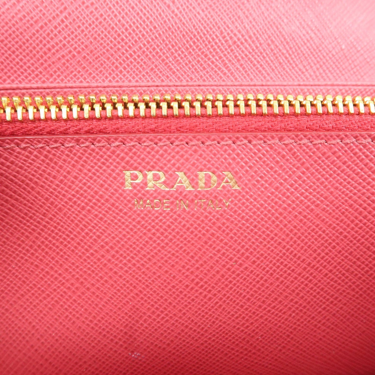 PRADA Saffiano Leather Bi Fold Long Wallet Pink 1MH132  d