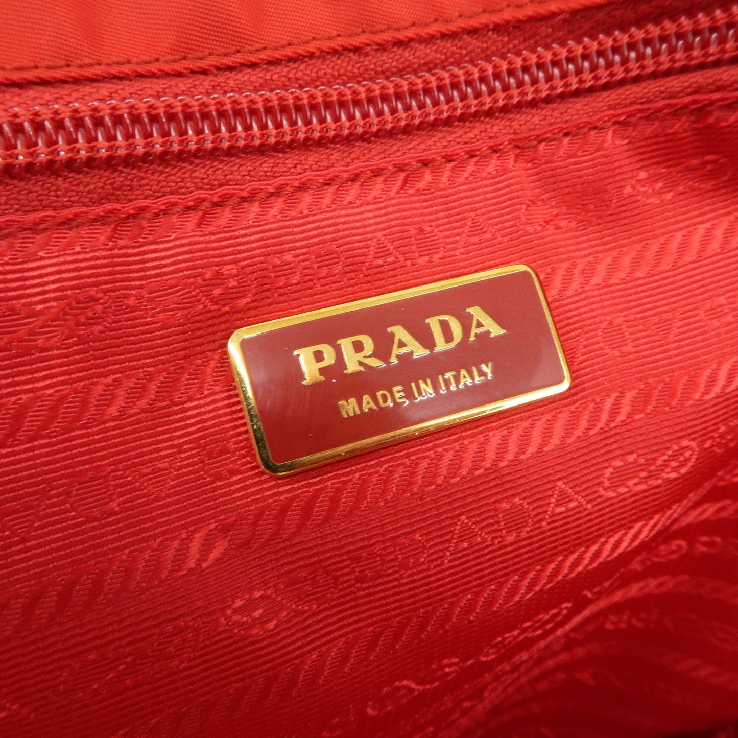PRADA Nylon Leaather Panda Tote Bag Shoudler Bag Red BR4249  d