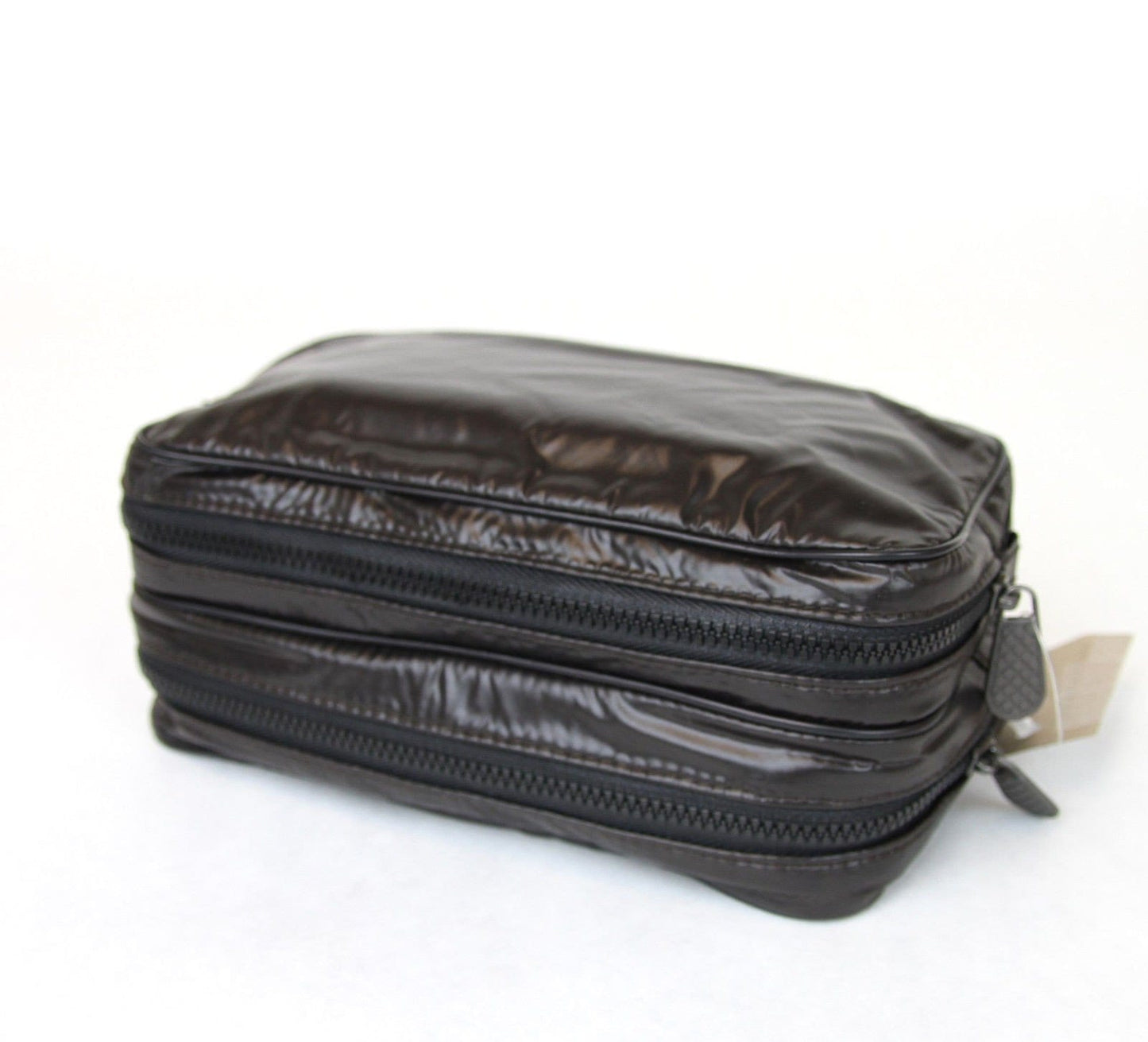Bottega Veneta 245371 Men's Brown Nylon Small Travel Case Pouch Bag - Final Call