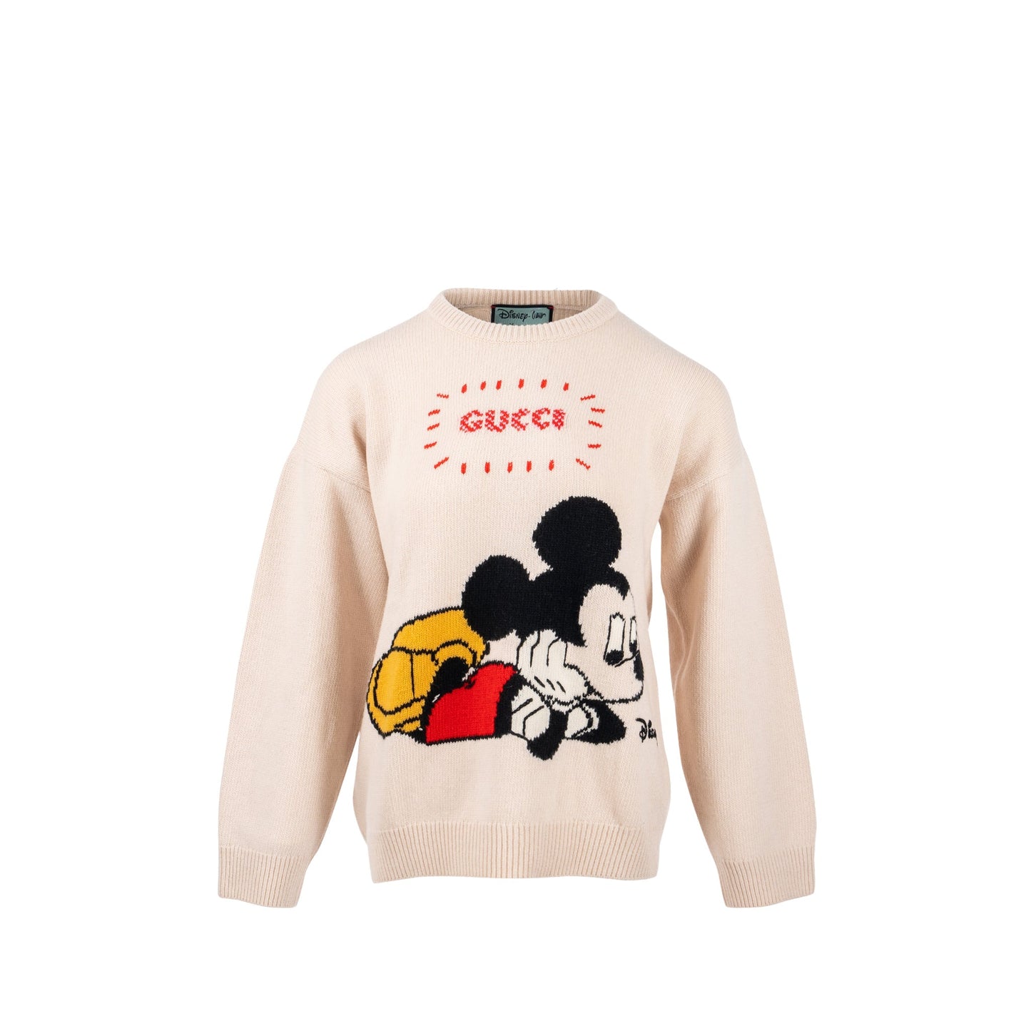 Gucci Size S Disney Limited Edition Mickey Mo  Sweater Wool Light Pink