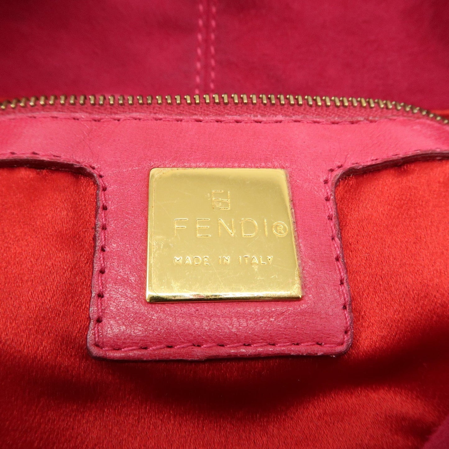 FENDI Mamma Baguette Suede Leather Shoulder Bag 26325  d