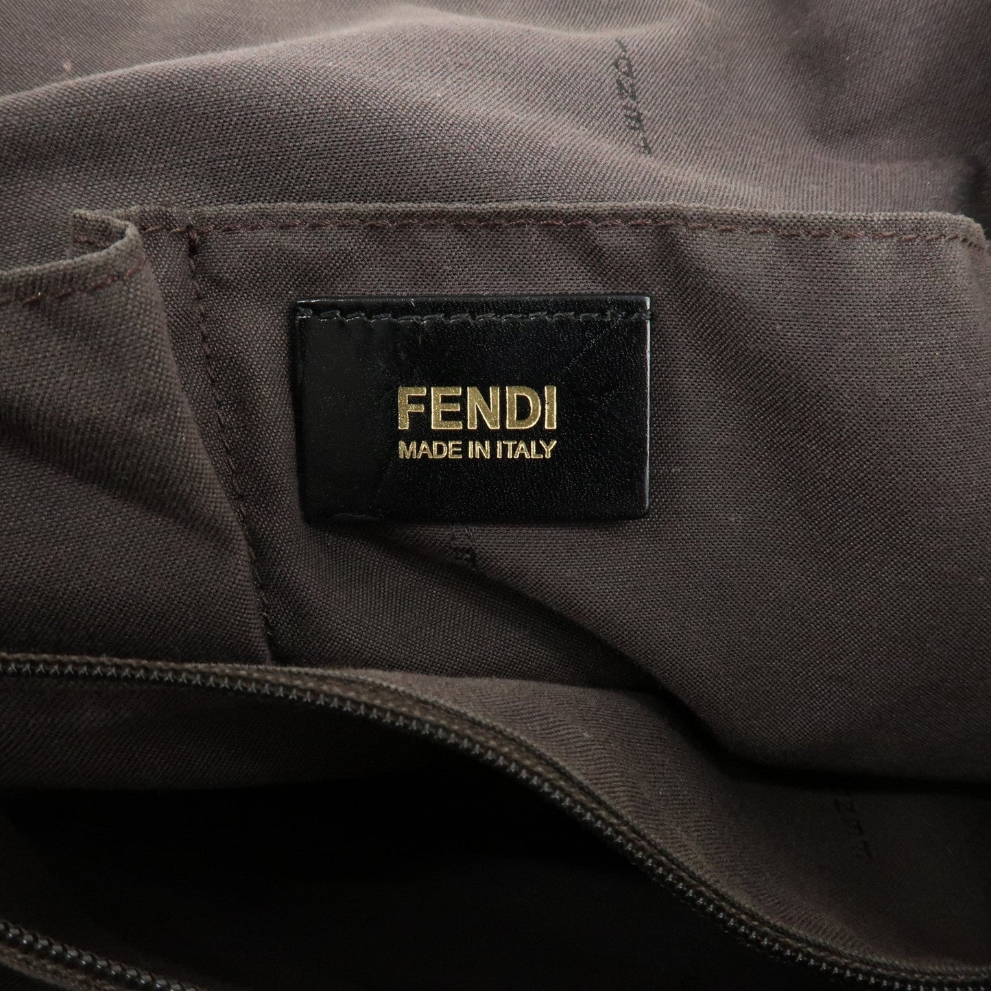 FENDI Chameleon Leather 2WAY Bag Hand Bag Black 8BL114  d