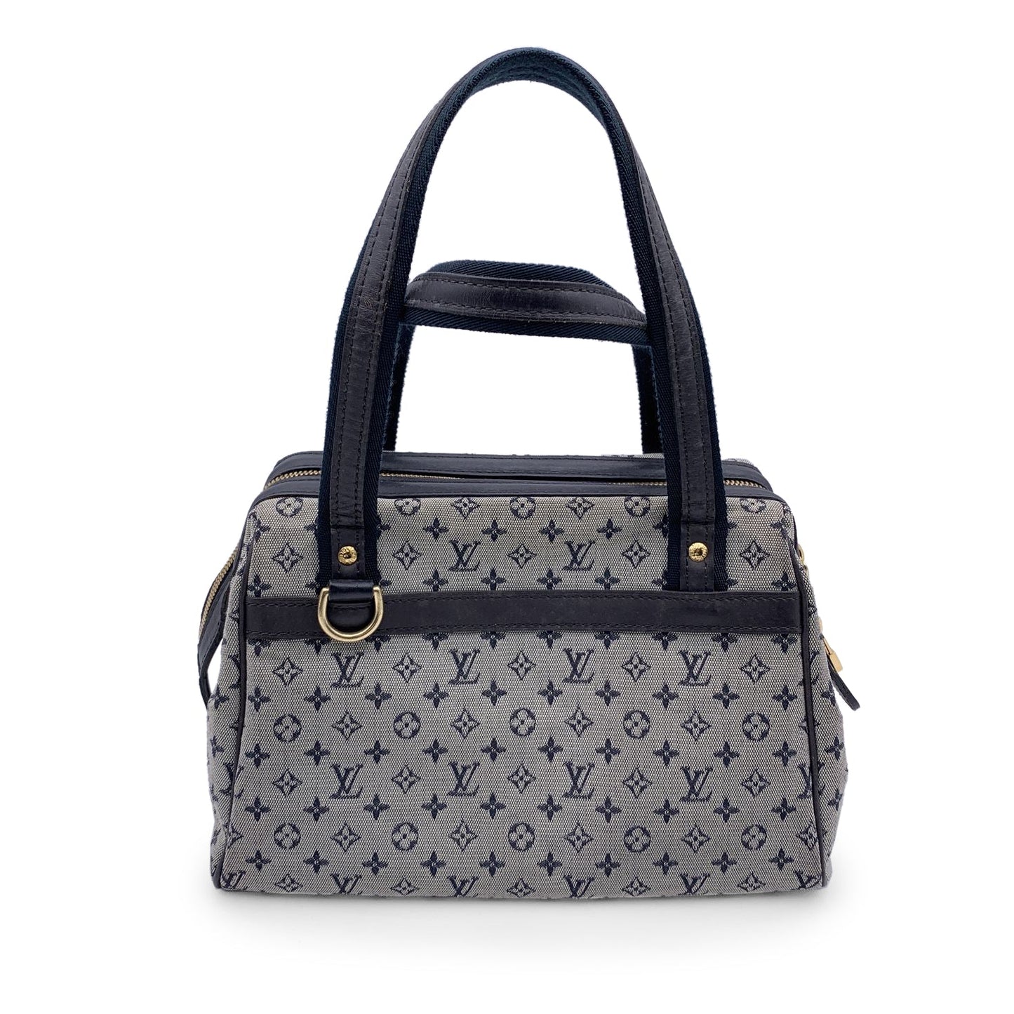 LOUIS VUITTON Blue Monogram Mini Lin Canvas Josephine Pm Bag