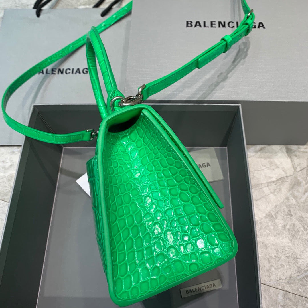 Top Quality Hourglass Small Handbag In Green, For Women,  Bags 9in/23cm