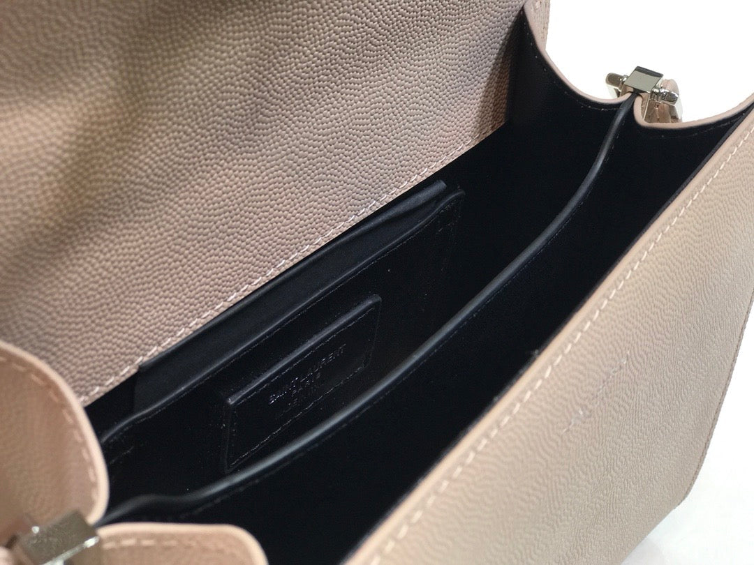 YSSL Cassandra Medium Top Handle Bag Beige For Women 9in/24.5cm YSL  