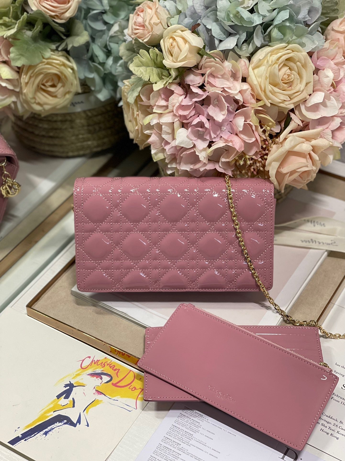 Top Quality Lady Pouch Pink, For Women, Womens Handbags 8.5in/21.5cm CD