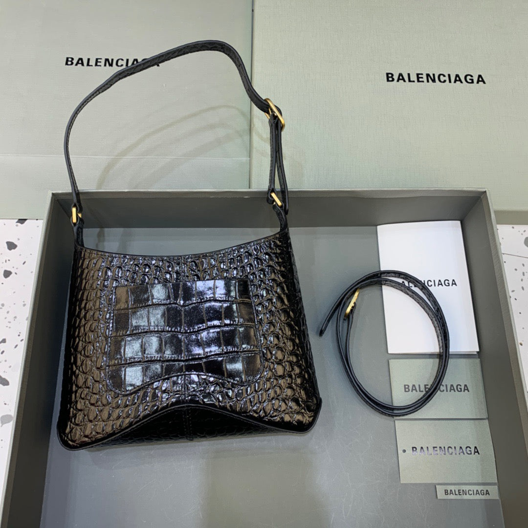 Top Quality XX Small Hobo Bag In Black, For Women,  Bags 7.8in/20cm 6955892108X1000