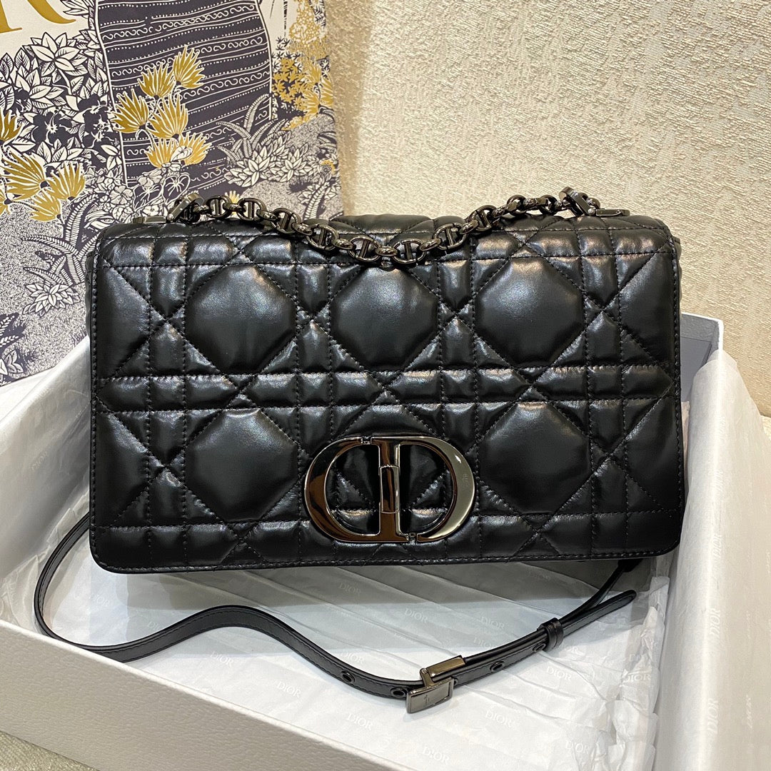 Top Quality Large Caro Bag, Black, For Women Womens Handbags, Crossbody Bags, 29cm CD M9243UWHC_M900