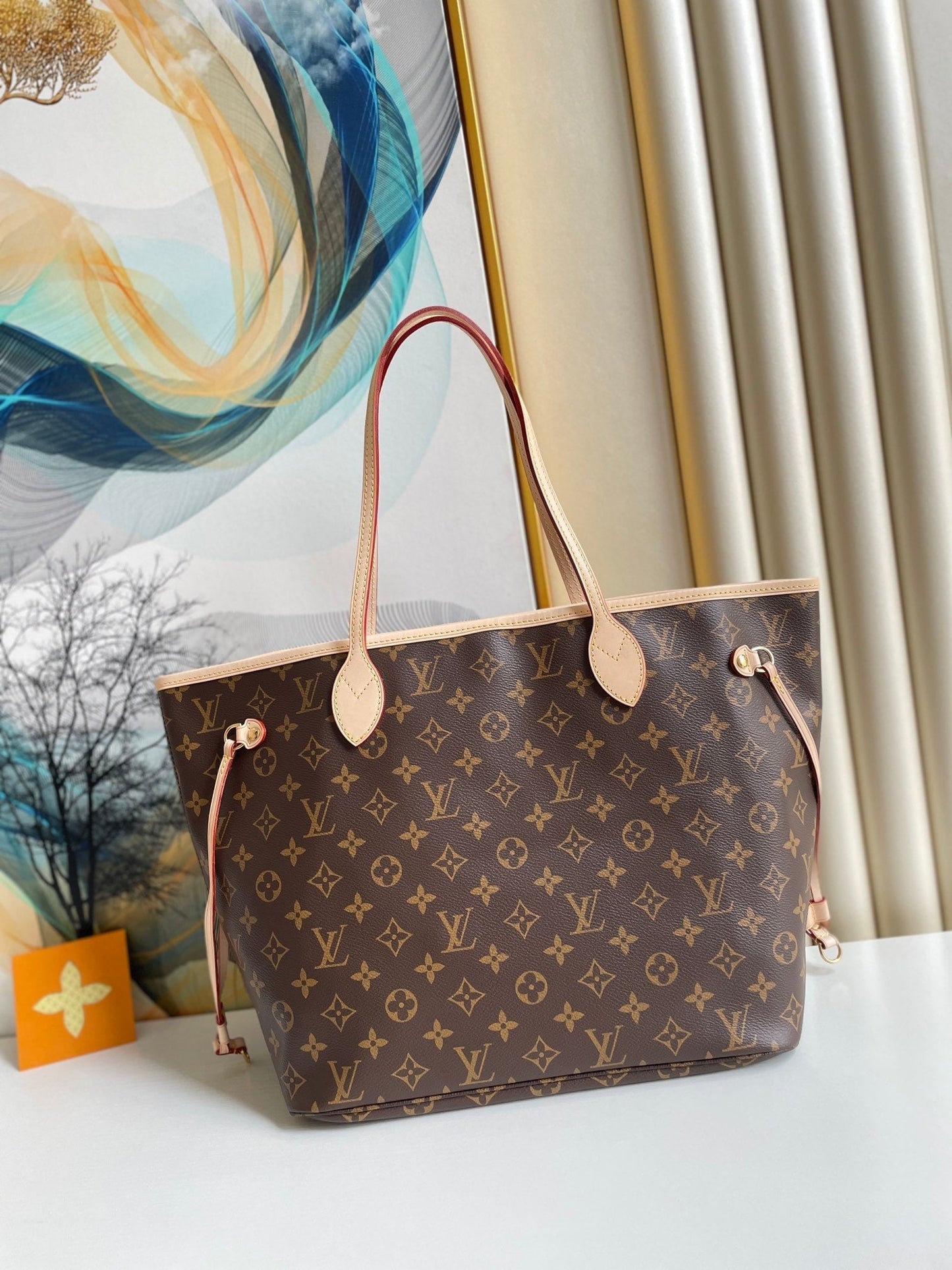 Top Quality Neverfull MM Monogram Canvas Red For Women,  Shoulder Bags 12.6in/31cm Top Quality M41178