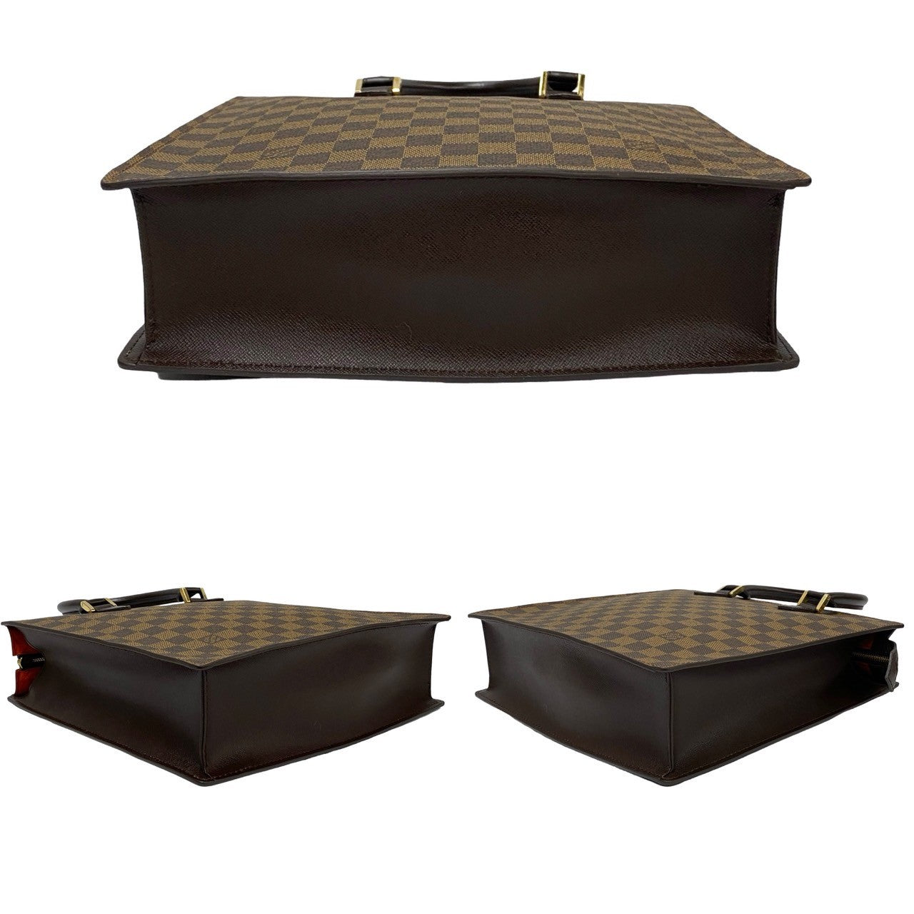 LOUIS VUITTON Handbag Leather, PVC Brown Damier Venice PM Women  d
