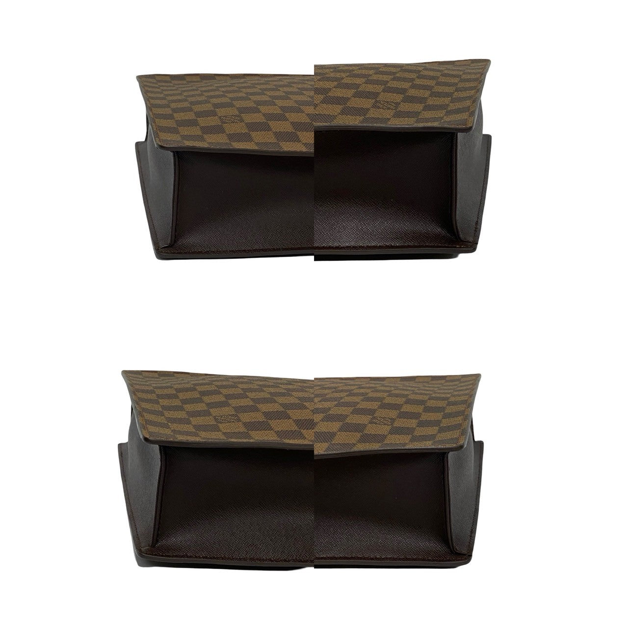 LOUIS VUITTON Handbag Leather, PVC Brown Damier Venice PM Women  d