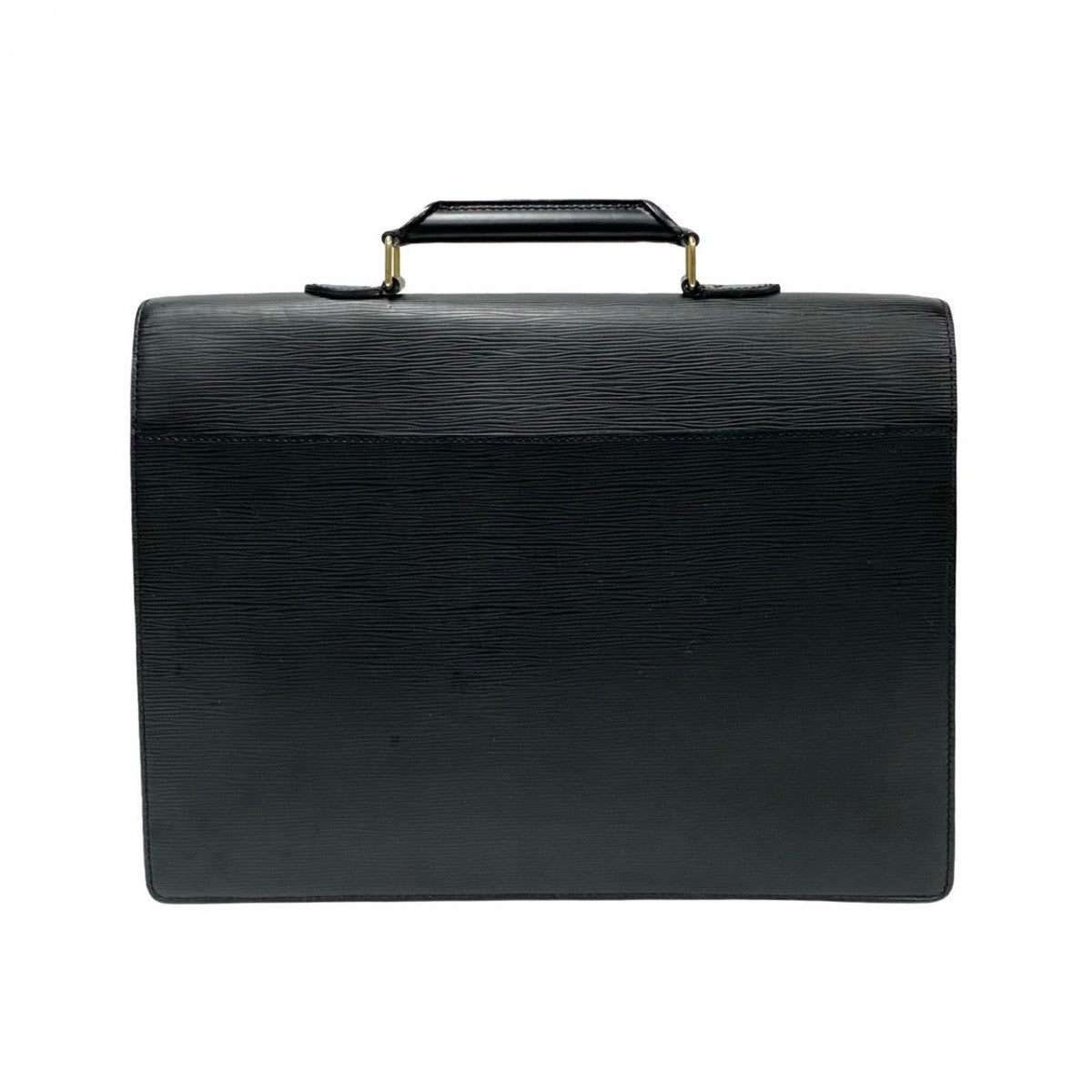LOUIS VUITTON Business bag leather black Epi Serviette Ambassador mens  d
