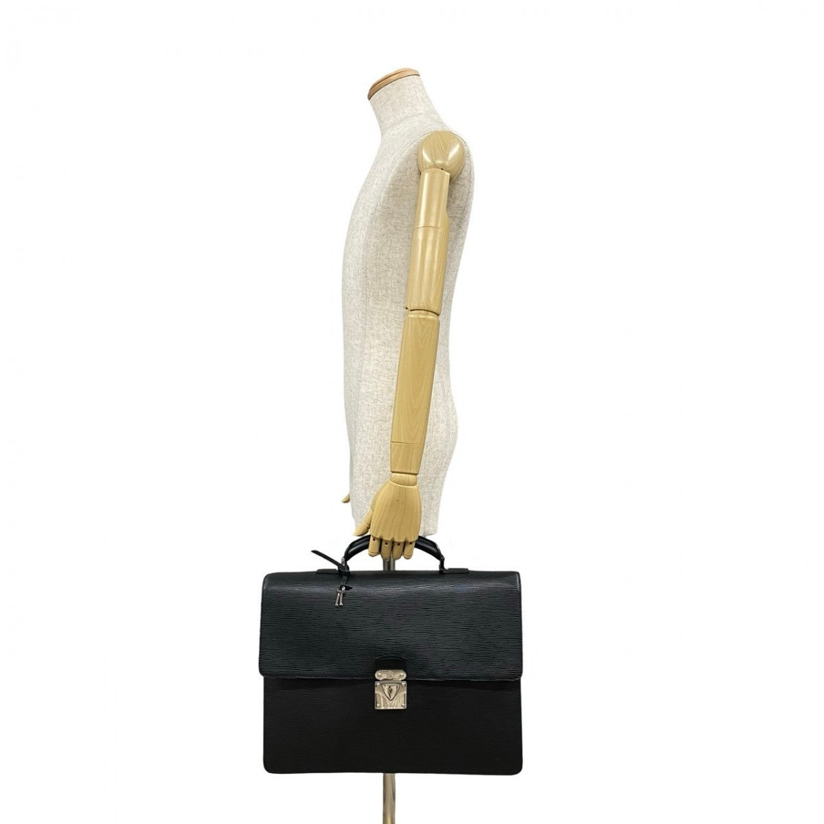 LOUIS VUITTON Business bag leather black Epi Laguito mens  d