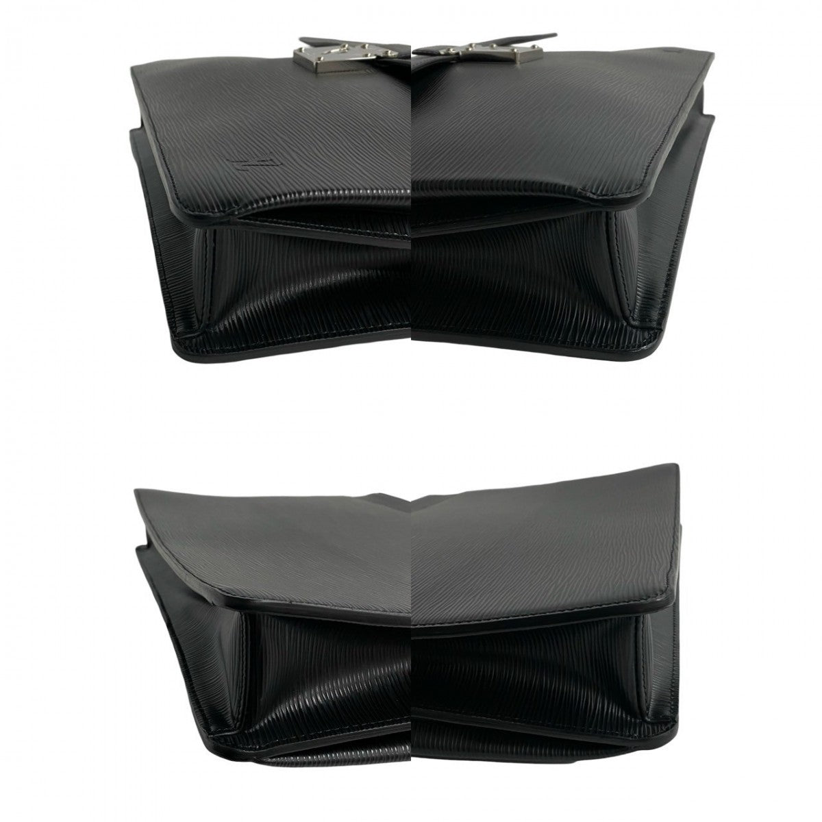 LOUIS VUITTON Business bag leather black Epi Laguito mens  d