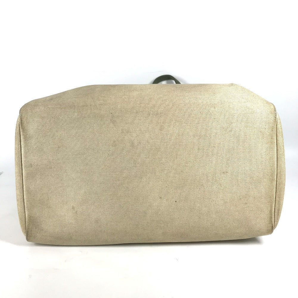 HERMES Shoulder Bag Leather , Leather/Coated Canvas beige Dog Dog Bag Sac de Transport pour Chien unisex(Unisex)  d