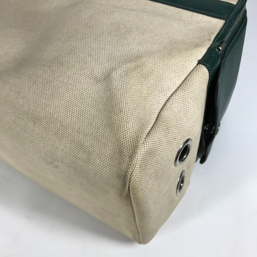 HERMES Shoulder Bag Leather , Leather/Coated Canvas beige Dog Dog Bag Sac de Transport pour Chien unisex(Unisex)  d