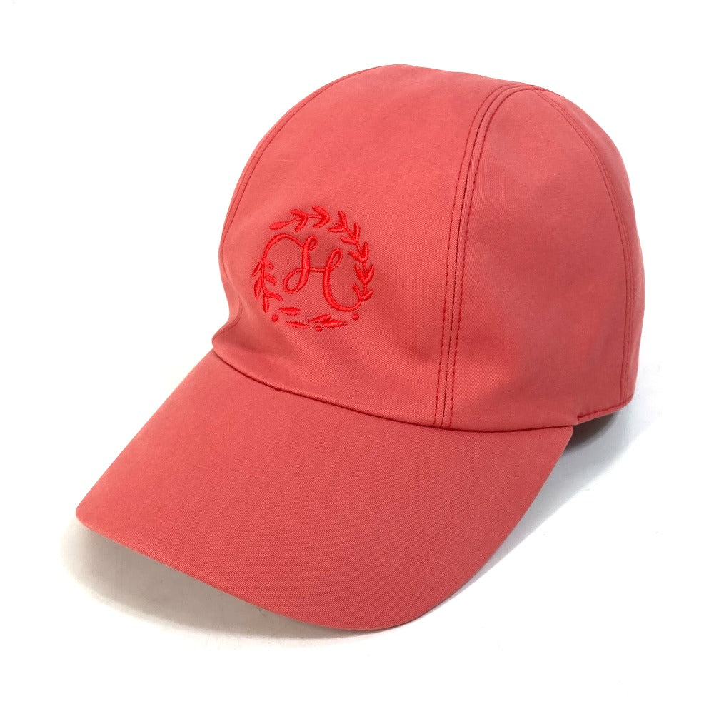HERMES cap Cotton, Polyurethane Red logo Cap Davis H Primavera Women 57  d