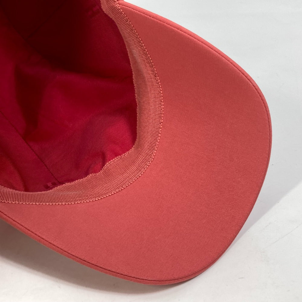 HERMES cap Cotton, Polyurethane Red logo Cap Davis H Primavera Women 57  d