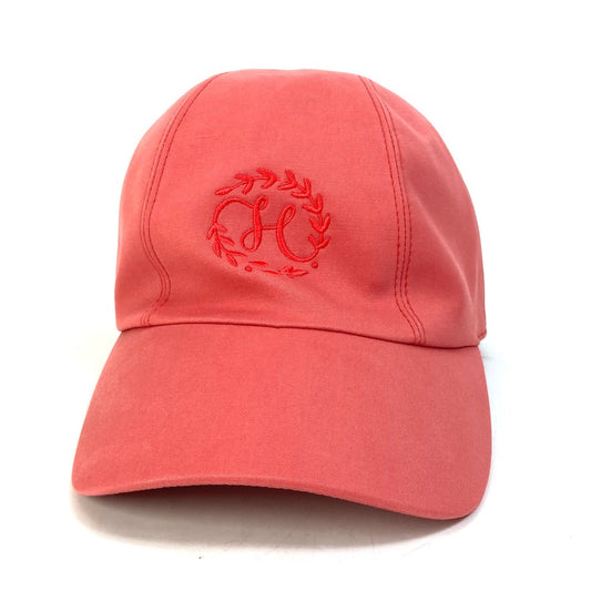HERMES cap Cotton, Polyurethane Red logo Cap Davis H Primavera Women 57  d